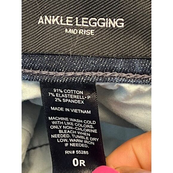 Express Women Ankle Legging Mid-Rise Jean Size 0R - Picture 5 of 10
